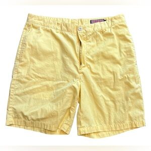 Vineyard Vines Club Shorts‎ Cotton Casual Chino Yellow Size 36 Preppy Golf Yacht